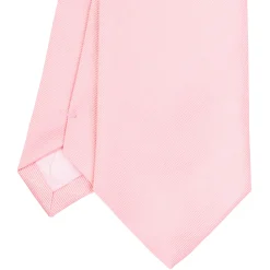 E.Marinella CRAVATTA SARTORIALE IN SETA JACQUARD ROSA Tinta unita Sale