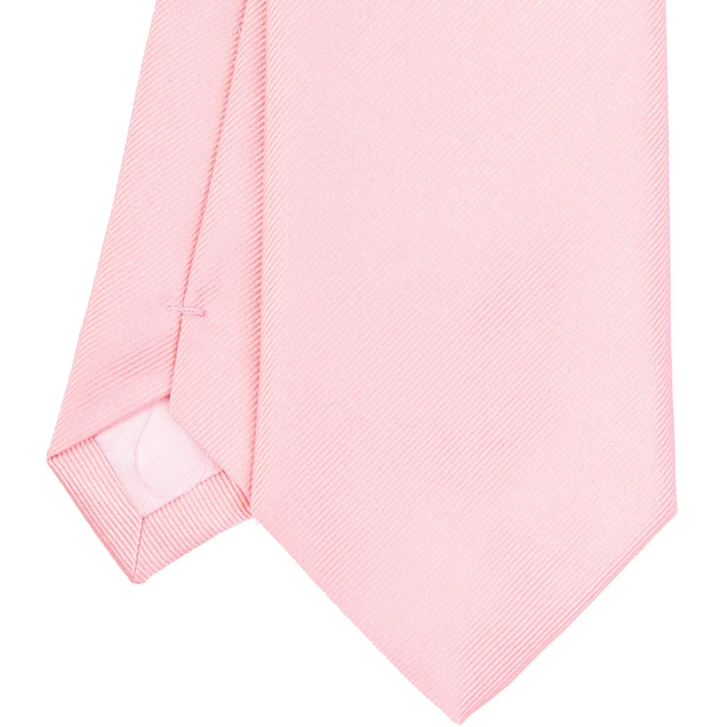 E.Marinella CRAVATTA SARTORIALE IN SETA JACQUARD ROSA Tinta unita Sale