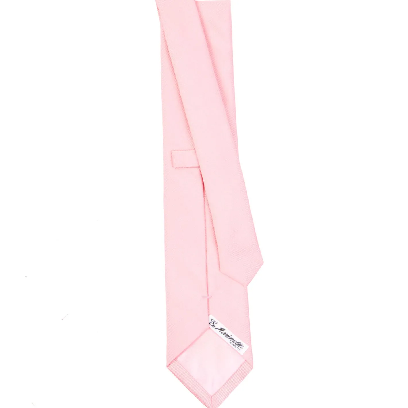 E.Marinella CRAVATTA SARTORIALE IN SETA JACQUARD ROSA Tinta unita Sale