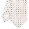 E.Marinella CRAVATTA SARTORIALE IN SETA JACQUARD BIANCA Microfantasia fiore Online