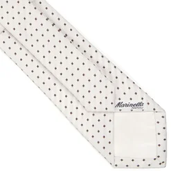 E.Marinella CRAVATTA SARTORIALE IN SETA JACQUARD BIANCA Microfantasia fiore Online