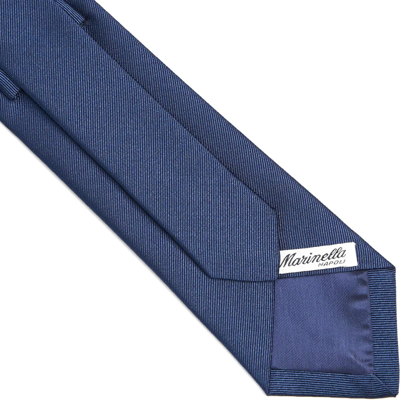 E.Marinella CRAVATTA SARTORIALE IN SETA JACQUARD BLU Tinta unita Clearance