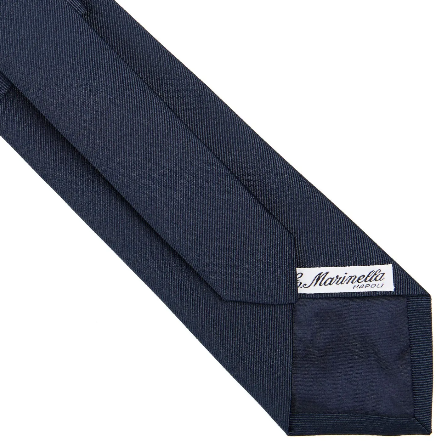 E.Marinella CRAVATTA SARTORIALE IN SETA JACQUARD BLU SCURO Tinta unita Clearance