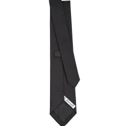 E.Marinella CRAVATTA SARTORIALE IN SETA JACQUARD NERA Tinta unita Outlet