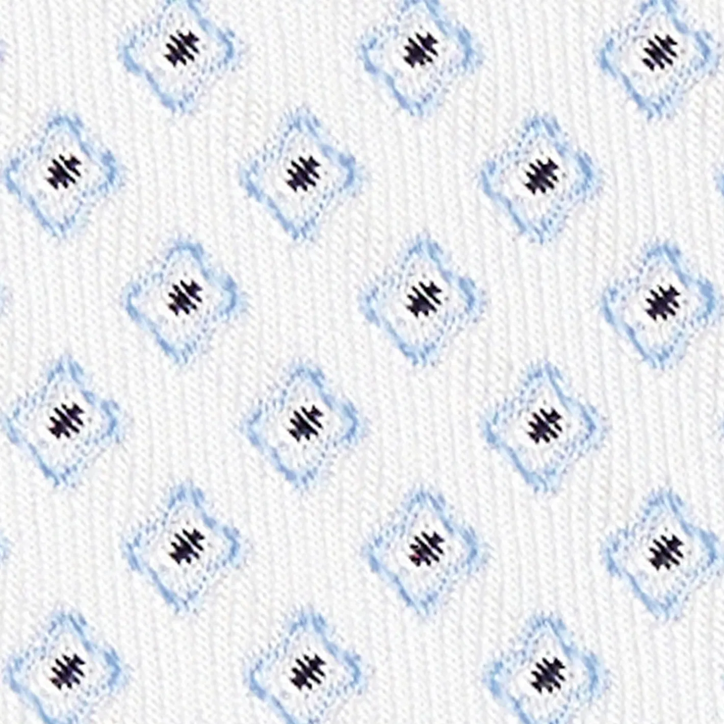 E.Marinella CRAVATTA SARTORIALE IN SETA JACQUARD BIANCA Microfantasia fiore Discount