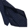 E.Marinella CRAVATTA SARTORIALE 7 PIEGHE IN SETA BLU SCURO Microfantasia fiore Online