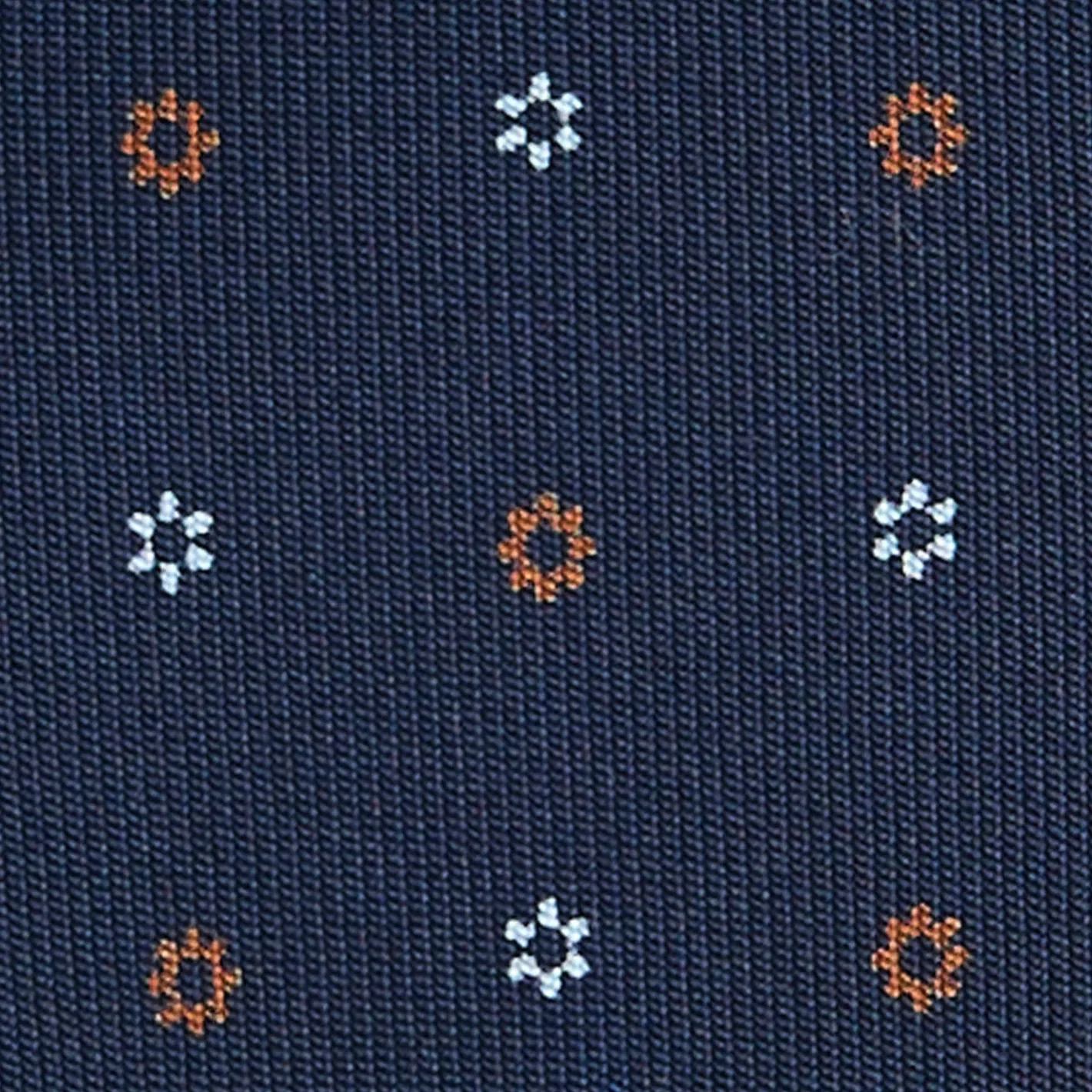 E.Marinella CRAVATTA SARTORIALE 7 PIEGHE IN SETA BLU SCURO Microfantasia fiore Online