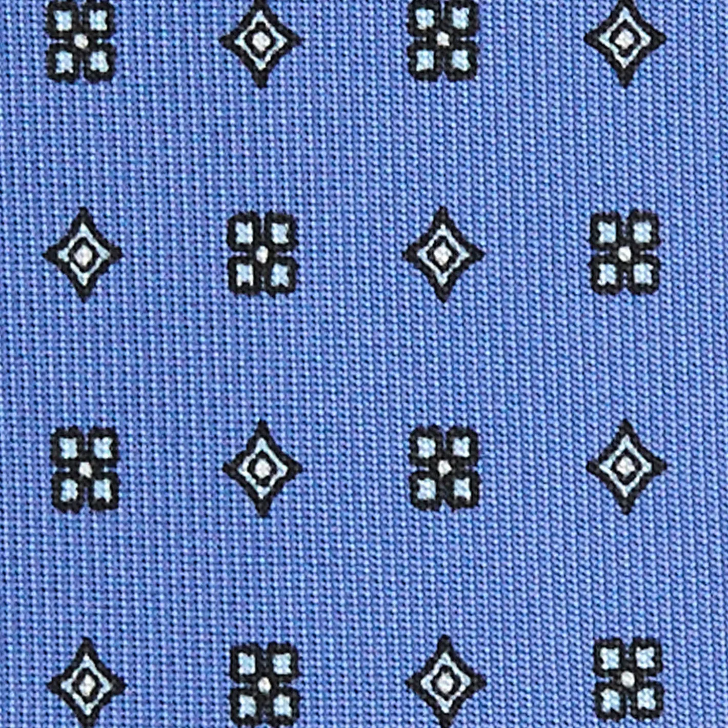 E.Marinella CRAVATTA SARTORIALE 9 PIEGHE IN SETA AZZURRO POLVERE Microfantasia fiore Outlet
