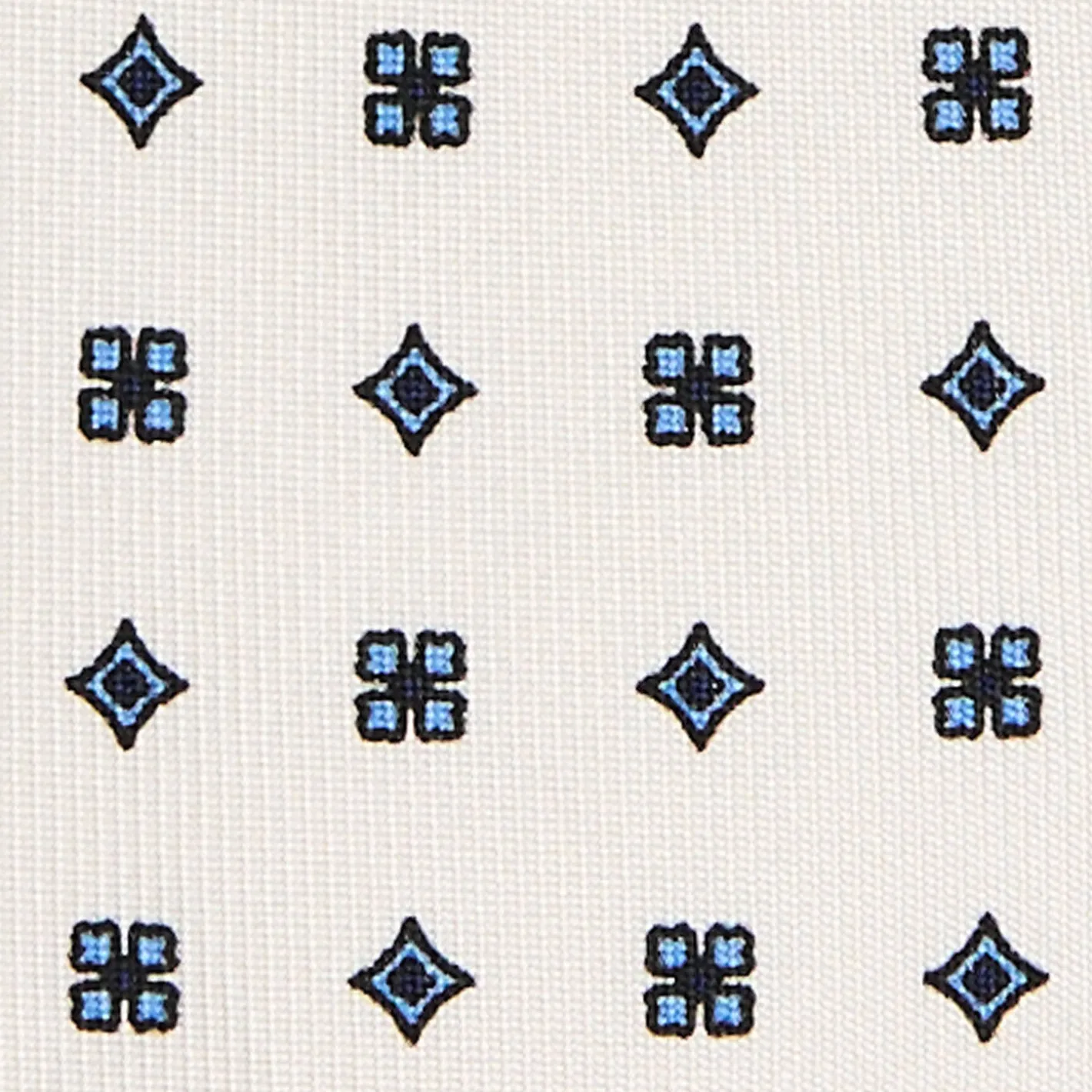 E.Marinella CRAVATTA SARTORIALE 7 PIEGHE IN SETA BIANCA Microfantasia fiore Online