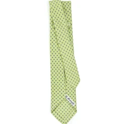 E.Marinella CRAVATTA SARTORIALE 9 PIEGHE IN SETA VERDE CHIARO Microfantasia fiore Online