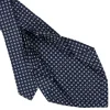 E.Marinella CRAVATTA SARTORIALE 9 PIEGHE IN SETA BLU SCURO Microfantasia fiore Sale