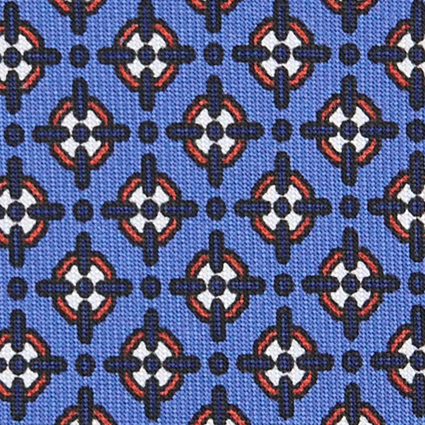 E.Marinella CRAVATTA SARTORIALE 5 PIEGHE IN SETA AZZURRO POLVERE Microfantasia fiore Online