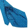 E.Marinella CRAVATTA SARTORIALE 9 PIEGHE IN SETA BLU MEDIO Microfantasia fiore Online