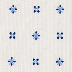 E.Marinella CRAVATTA SARTORIALE 9 PIEGHE IN SETA BIANCA Microfantasia fiore Discount