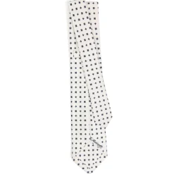 E.Marinella CRAVATTA SARTORIALE 5 PIEGHE IN SETA BIANCA Microfantasia fiore Clearance