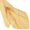E.Marinella CRAVATTA SARTORIALE 9 PIEGHE IN SETA GIALLA Microfantasia fiore Online