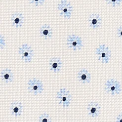 E.Marinella CRAVATTA SARTORIALE 5 PIEGHE IN SETA BIANCA Microfantasia fiore Best