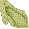 E.Marinella CRAVATTA SARTORIALE 5 PIEGHE IN SETA VERDE CHIARO Microfantasia fiore Sale