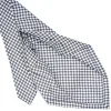 E.Marinella CRAVATTA SARTORIALE 7 PIEGHE IN SETA BIANCA Microfantasia fiore Clearance