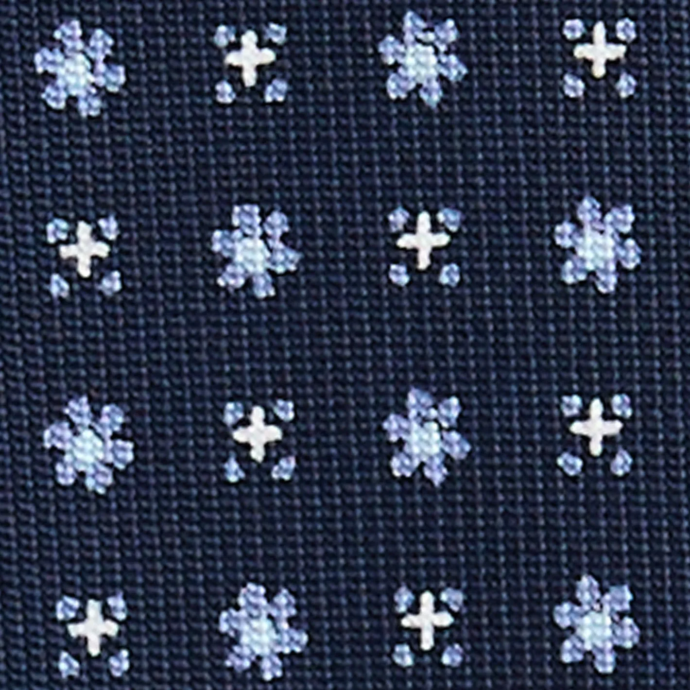 E.Marinella CRAVATTA SARTORIALE 5 PIEGHE IN SETA BLU SCUROMicrofantasia fiore Online