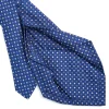 E.Marinella CRAVATTA SARTORIALE 5 PIEGHE IN SETA BLUMicrofantasia fiore Discount