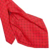E.Marinella CRAVATTA SARTORIALE 5 PIEGHE IN SETA ROSSA Microfantasia fiore Best