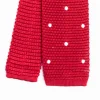 E.Marinella CRAVATTA SARTORIALE TRICOT IN SETA ROSSA Pois Clearance