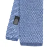 E.Marinella CRAVATTA TRICOT IN CASHMERE AZZURRO POLVERE Tinta unita
