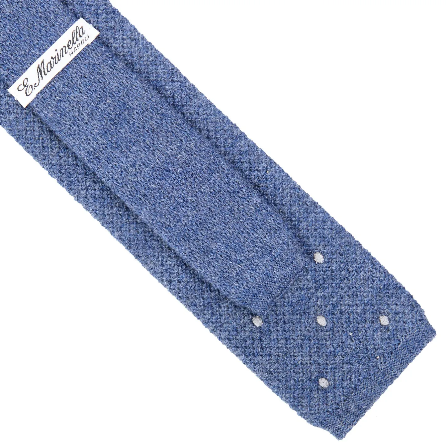 E.Marinella CRAVATTA TRICOT IN CASHMERE AZZURRO POLVERE Pois azzurro Best