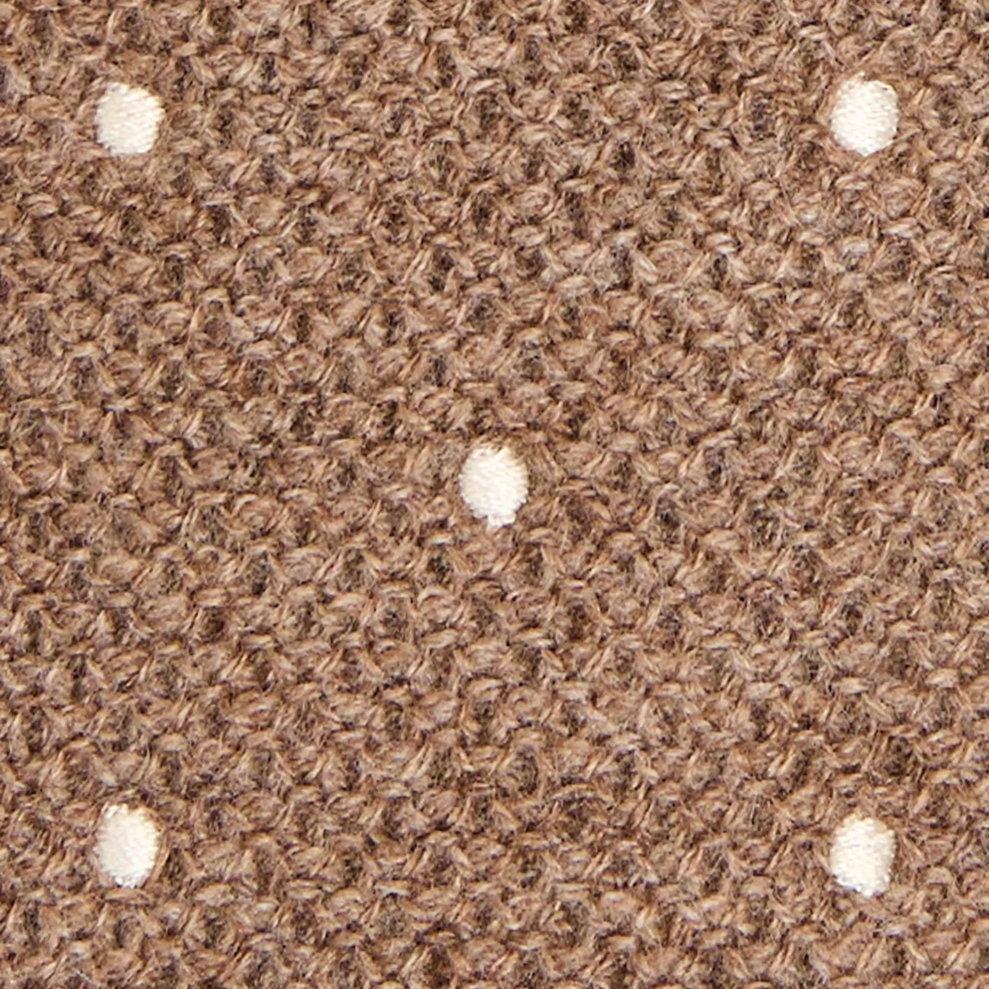 E.Marinella CRAVATTA TRICOT IN CASHMERE BEIGE Pois bianco Outlet