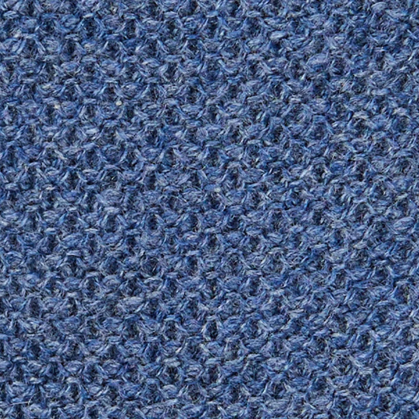 E.Marinella CRAVATTA TRICOT IN CASHMERE BLU Tinta unita New
