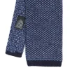 E.Marinella CRAVATTA TRICOT IN CASHMERE BLU SCURO Tinta unita New