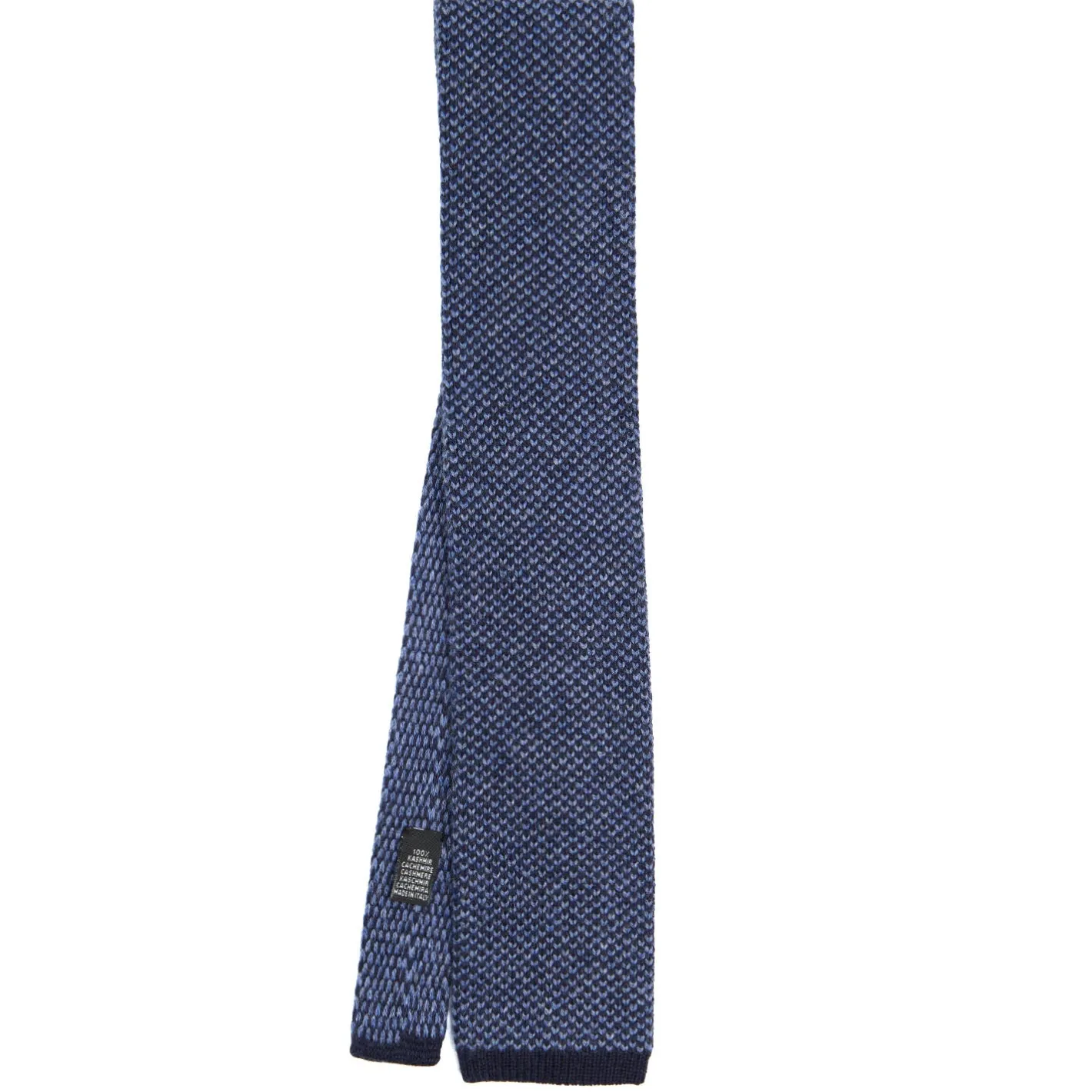 E.Marinella CRAVATTA TRICOT IN CASHMERE BLU SCURO Tinta unita New