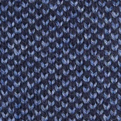 E.Marinella CRAVATTA TRICOT IN CASHMERE BLU SCURO Tinta unita New