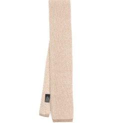 E.Marinella CRAVATTA TRICOT IN CASHMERE BEIGE Tinta unita New