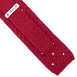 E.Marinella CRAVATTA TRICOT IN CASHMERE BORDEAUX Pois azzurro Outlet