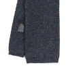 E.Marinella CRAVATTA TRICOT IN CASHMERE GRIGIO SCURO Tinta unita Online