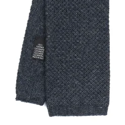 E.Marinella CRAVATTA TRICOT IN CASHMERE GRIGIO SCURO Tinta unita Online