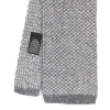E.Marinella CRAVATTA TRICOT IN CASHMERE GRIGIO CHIARO Tinta unita Hot
