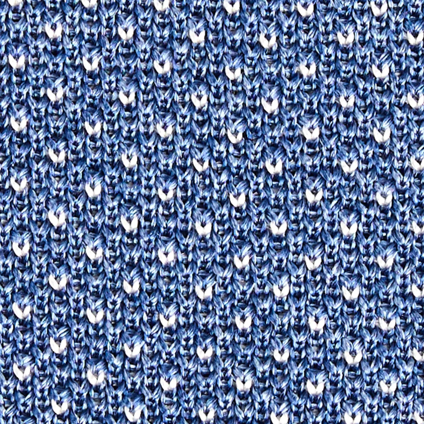 E.Marinella CRAVATTA TRICOT IN SETA AZZURRO POLVERE Microfantasia geometrica