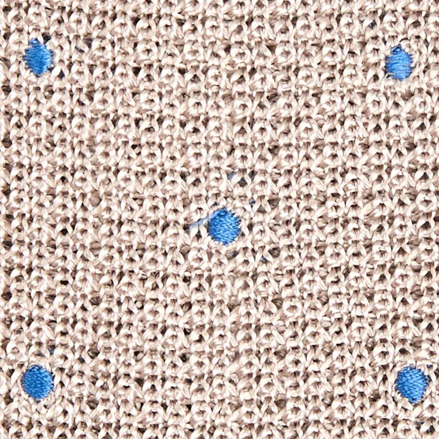 E.Marinella CRAVATTA TRICOT IN SETA BEIGE Pois blu Online