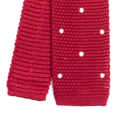 E.Marinella CRAVATTA TRICOT IN SETA BORDEAUX Pois Outlet