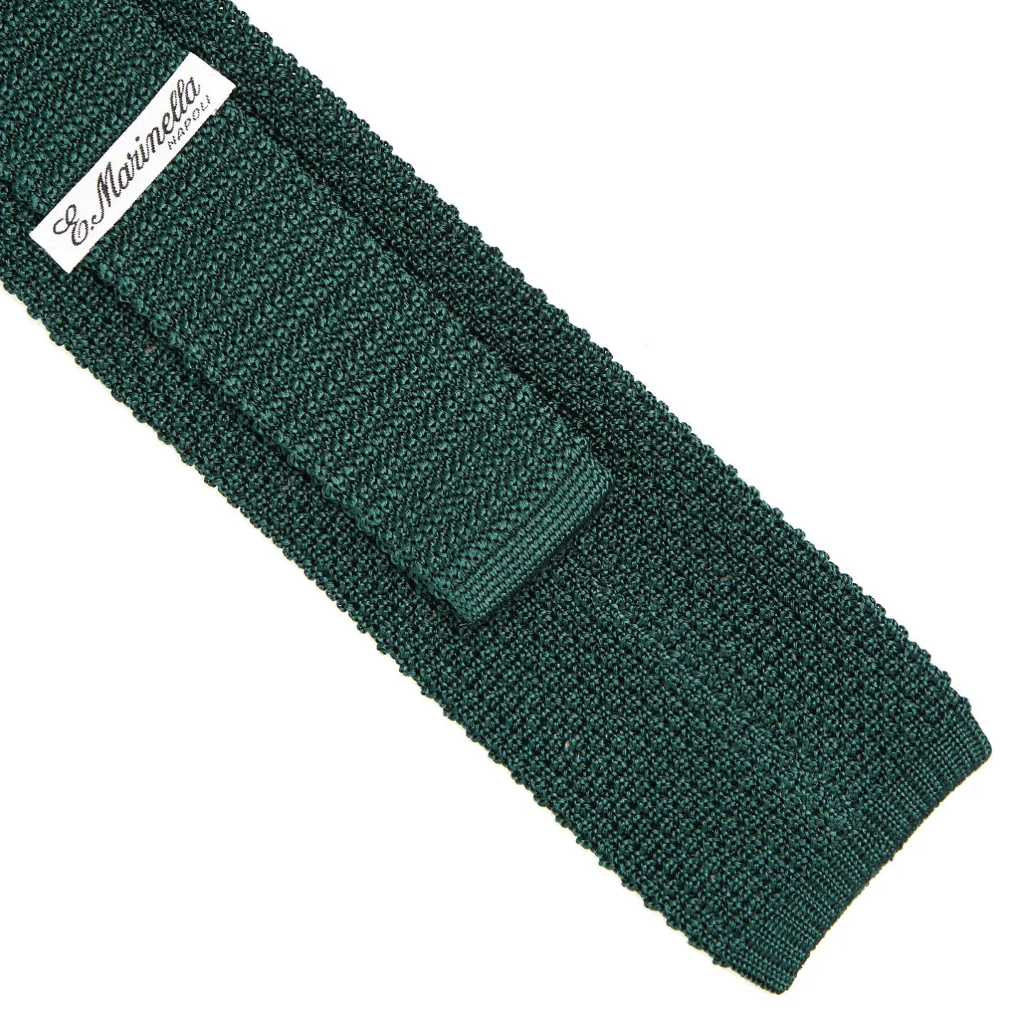 E.Marinella CRAVATTA TRICOT IN SETA VERDE SCURO Pois beige Hot
