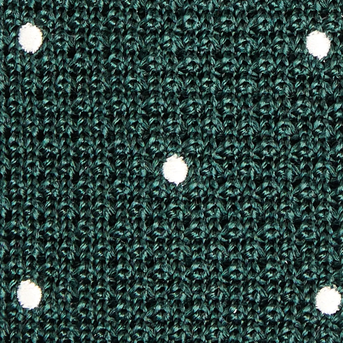 E.Marinella CRAVATTA TRICOT IN SETA VERDE SCURO Pois beige Hot
