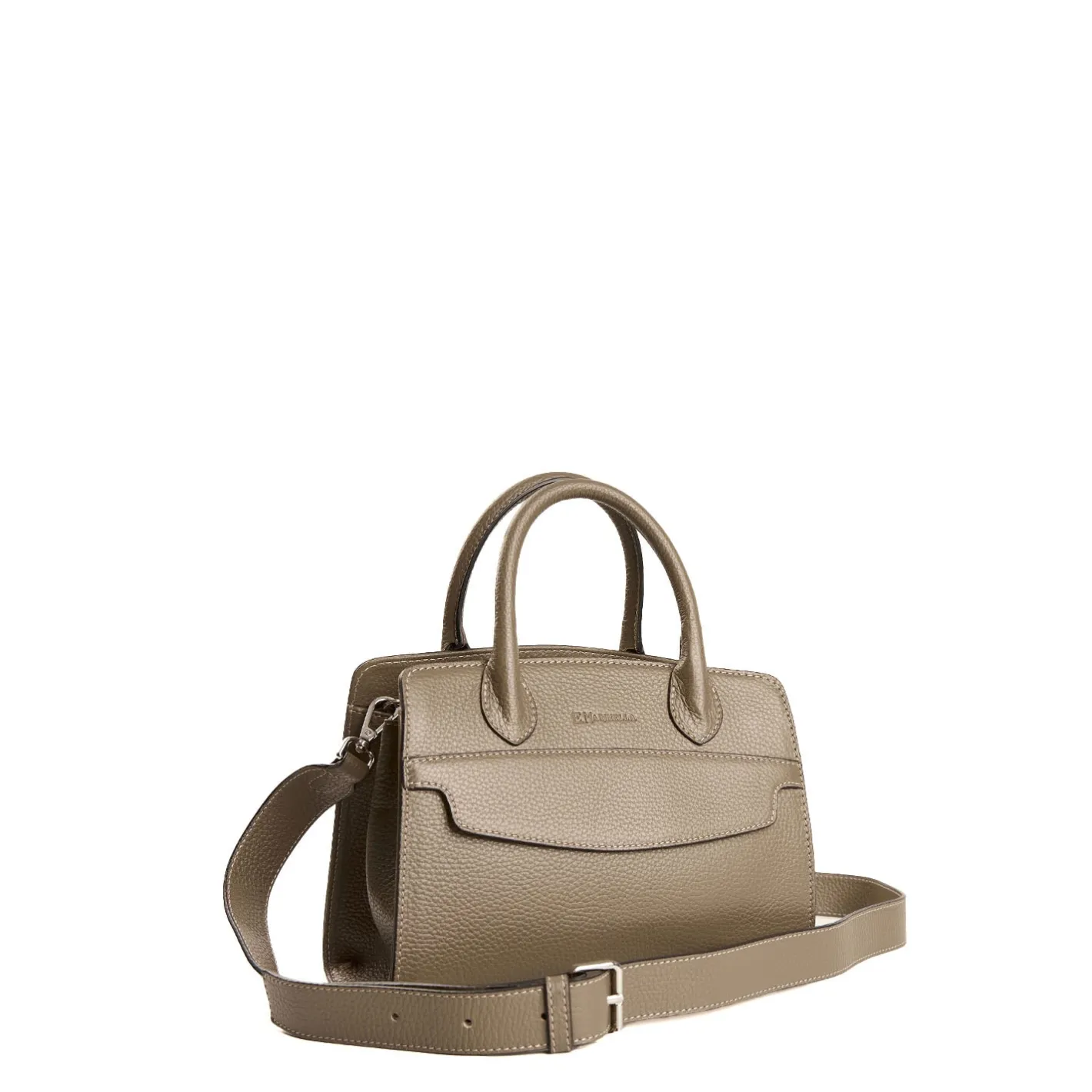 E.Marinella DAY BAG MINI TORTORA In pelle martellata