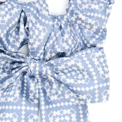 E.Marinella ELASTICO PER CAPELLI AZZURRO POLVERE CON FIOCCHI Fanatsia archivio 1982 Clearance