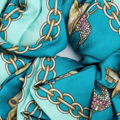 E.Marinella ELASTICO PER CAPELLI IN SETA AZZURRO Lucky elephant Discount