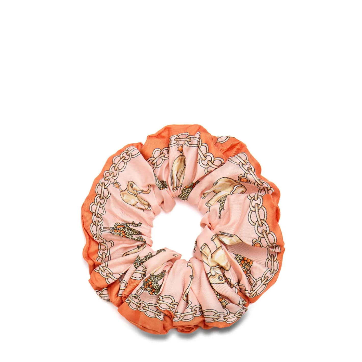 E.Marinella ELASTICO PER CAPELLI IN SETA ARANCIONE Lucky elephant Outlet