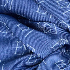 E.Marinella ELASTICO PER CAPELLI IN SETA BLU Em logo Online