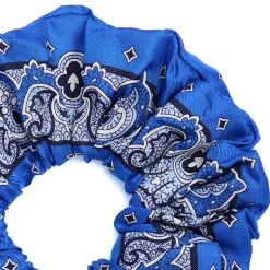 E.Marinella ELASTICO PER CAPELLI IN SETA BLUETTE Motivo greca Online